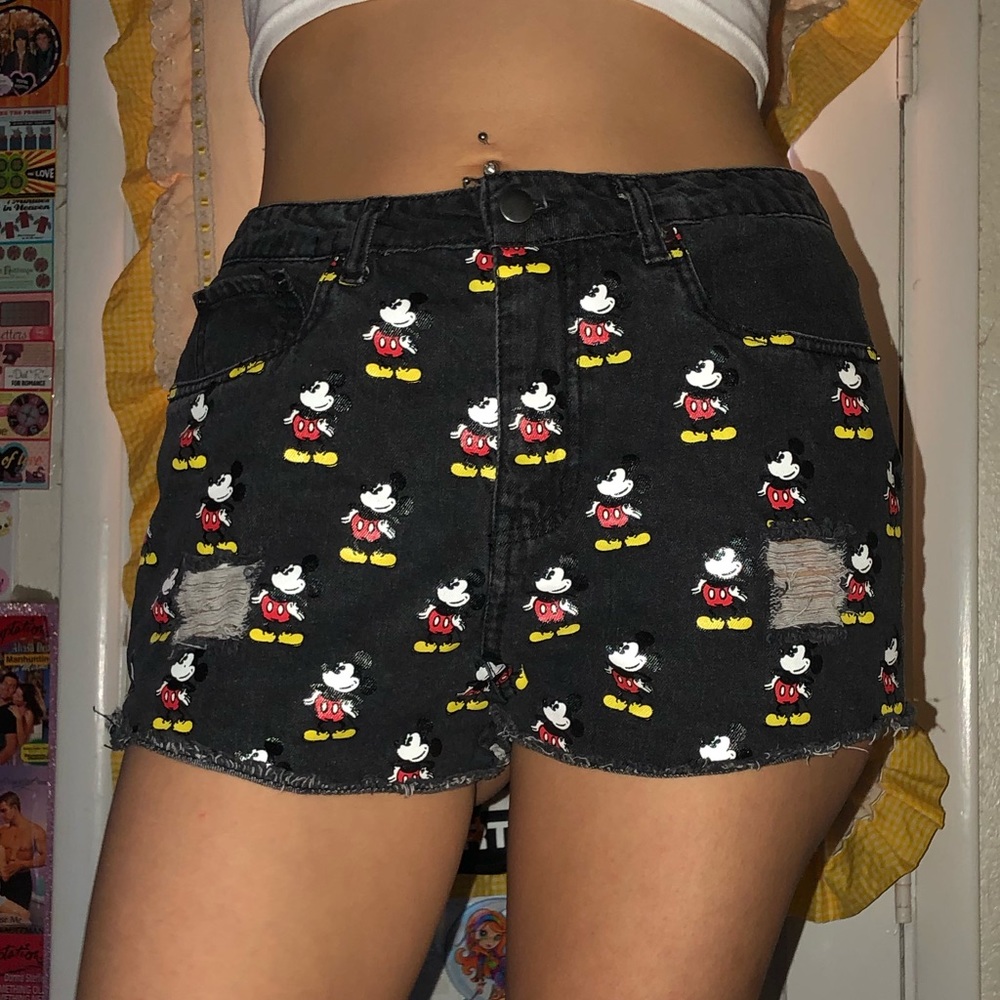 Mickey Mouse high waisted shorts